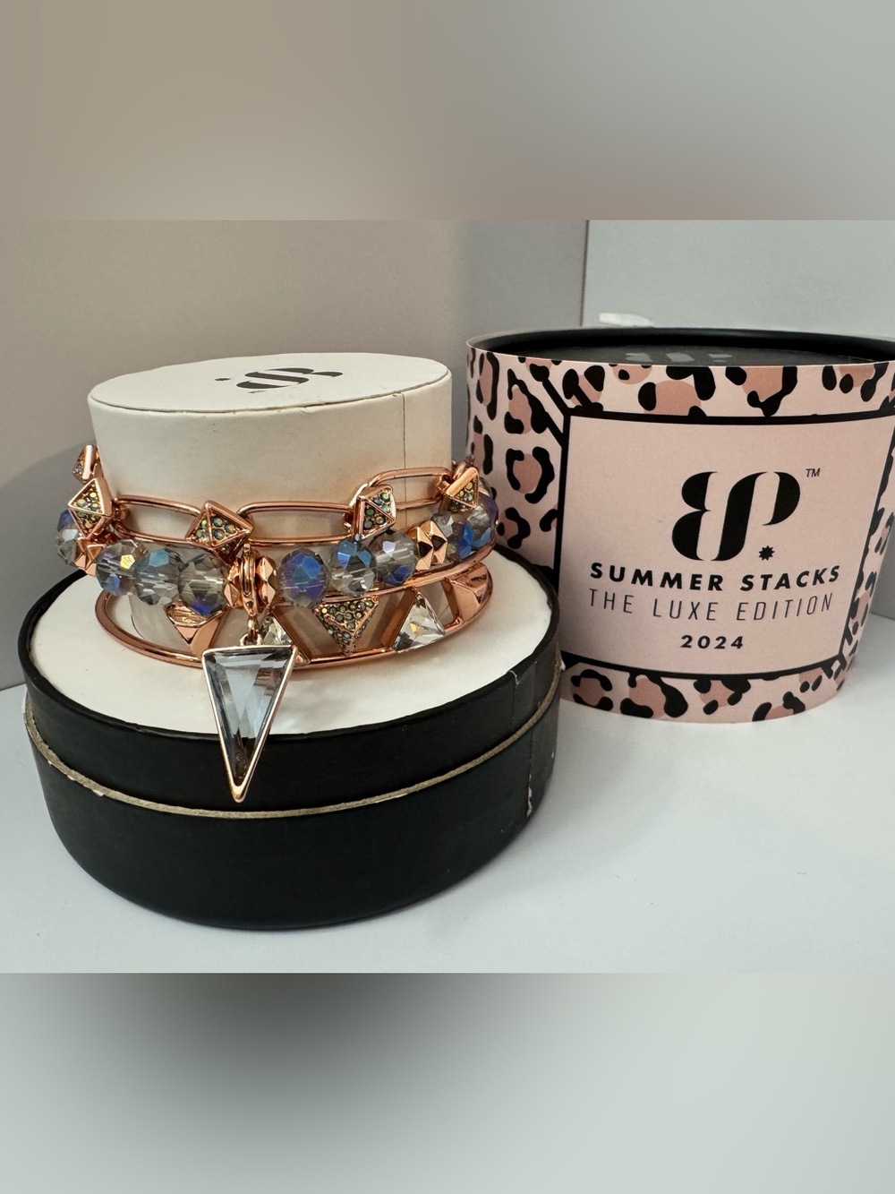Bomb Party BP “Strong Women Rule the World” Summer 2024 Blue Crystal RG Bracelet
